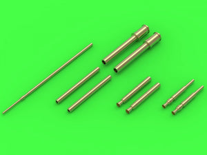 Master AM-72-132 Fw 190 A2 - A5 ensemble d&amp;#39;armement (embouts MG 17, canons MG FF, canons MG 151) et tube pitot (pour modèles Eduard) (1/72)