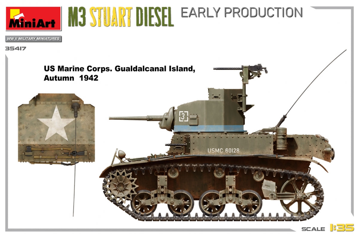 MiniArt 35417 M3 Stuart Diesel Première production 1/35 – image 5