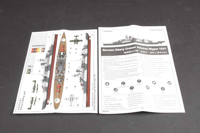 Trumpeter 05776 Croiseur allemand Admiral Hipper 1941 1/700 – Bild 3