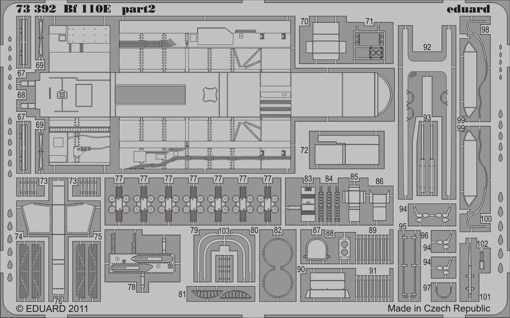 Eduard 73392 Bf 110E SA 1/72 AIRFIX  – imagen 3
