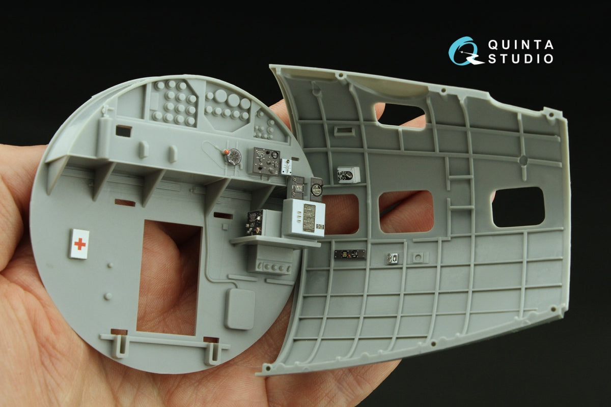 Maquette Quinta Studio QD32236 : compartiments du navigateur, du bombardier et des mitrailleurs latéraux et de queue du Boeing B-17E/F. Intérieur coloré imprimé en 3D (modèles HK) à l&amp;#39;échelle 1/32. – immagine 7