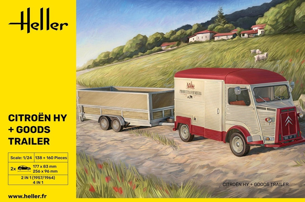 Heller 50331 Citroën HY + Remorque de marchandises 1/24 – immagine 2