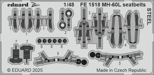 Ceintures de sécurité Eduard FE1518 MH-60L en acier ICM 1/48