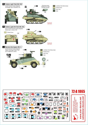 Star Decals 72-A1065 ANZAC n° 2. Chars et véhicules blindés néo-zélandais et australiens en Afrique et au Moyen-Orient pendant la Seconde Guerre mondiale. Échelle 1/72.  – Bild 2
