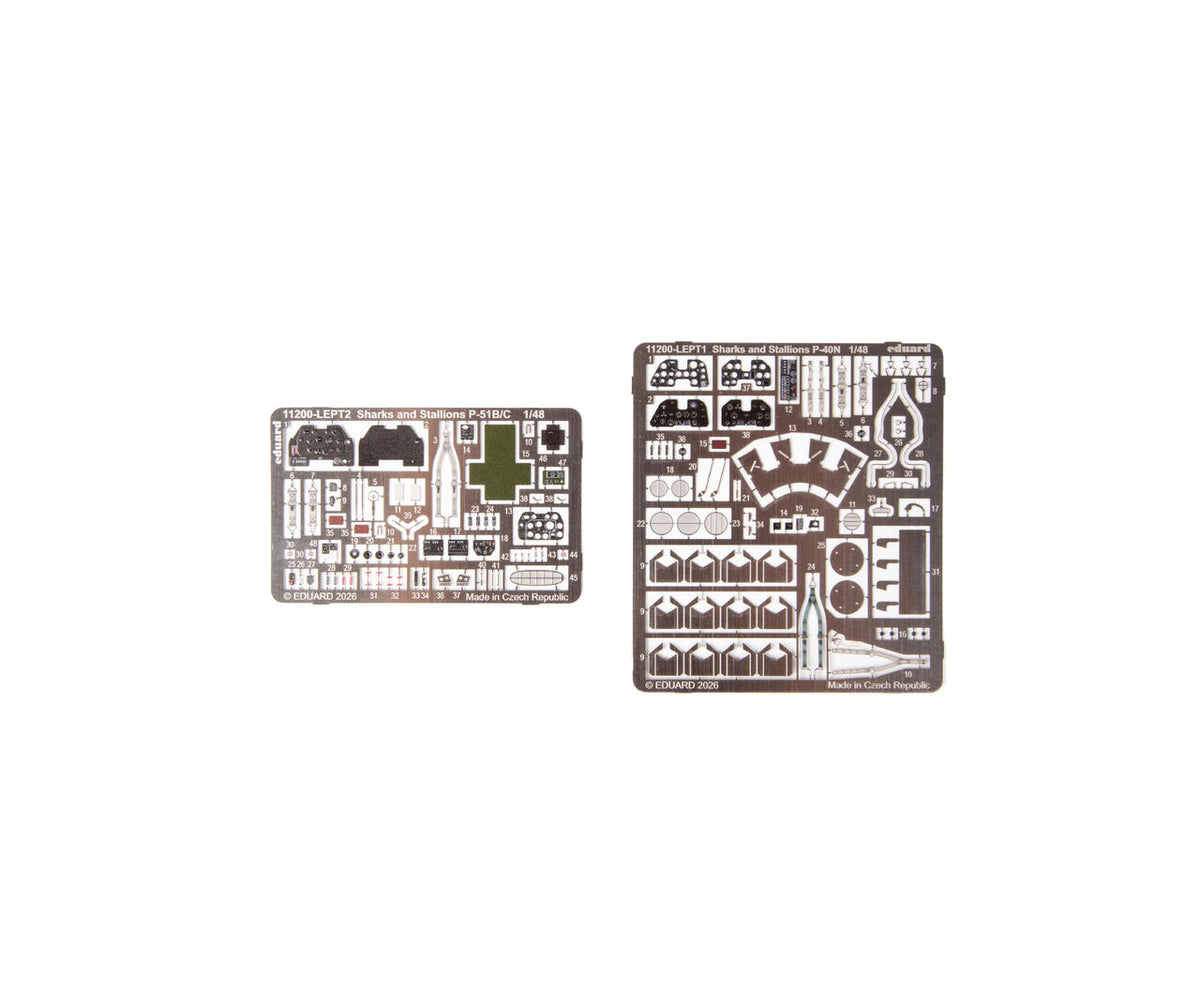 Eduard 11200 Sharks and Stallions DUAL COMBO P-40 N and P-51 B/C 1/48 – image 7