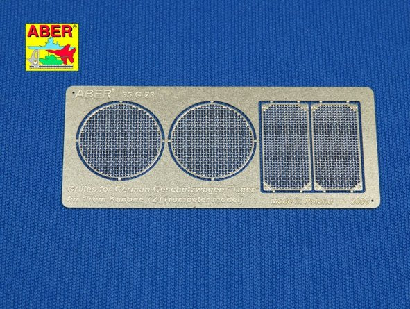Aber 35G23 Grilles pour canon automoteur allemand Geschützwagen Tiger für 17cm Kanone 72 (1/35)