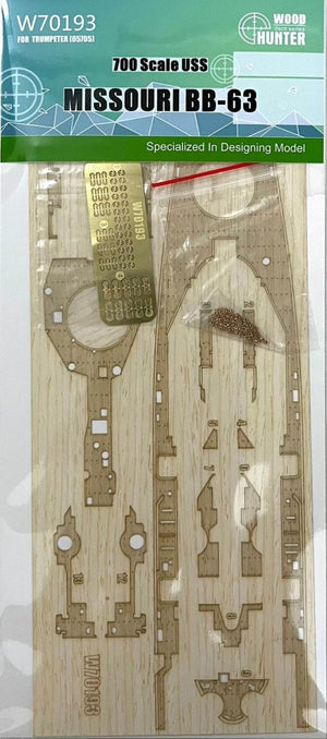 Maquette en bois Wood Hunter W70193 USS MISSOURI BB-63 pour Trumpeter 05705 1/700
