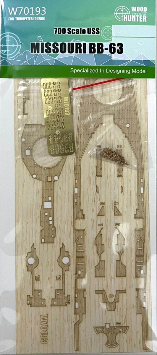 Maquette en bois Wood Hunter W70193 USS MISSOURI BB-63 pour Trumpeter 05705 1/700