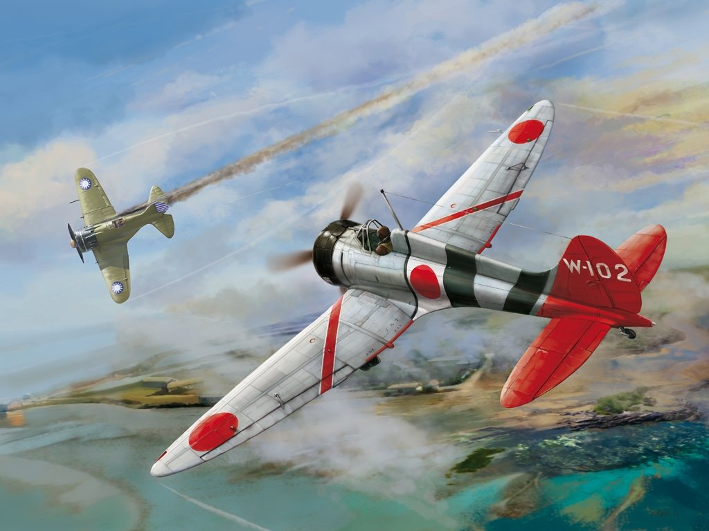 Maquette Wingsy D5-02 Chasseur embarqué IJN Type 96 IV A5M4 « Claude » 1/48
