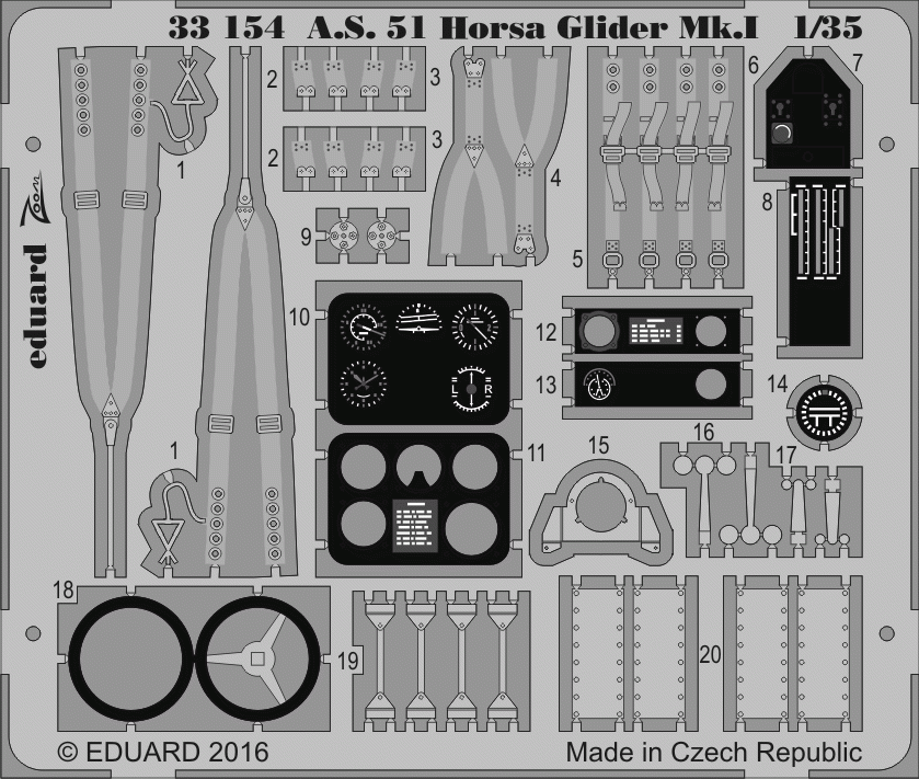 Planeur Horsa AS 51 Mk. d&amp;#39;Eduard 33154 et Bronco au 1/35