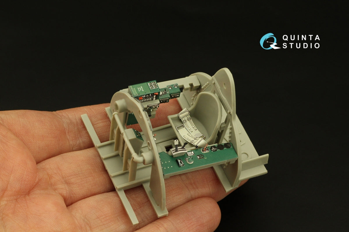 Intérieur coloré imprimé en 3D sur papier décalcomanie pour F4F-3 Wildcat (Trumpeter) de Quinta Studio QD32186, échelle 1/32  – image 8