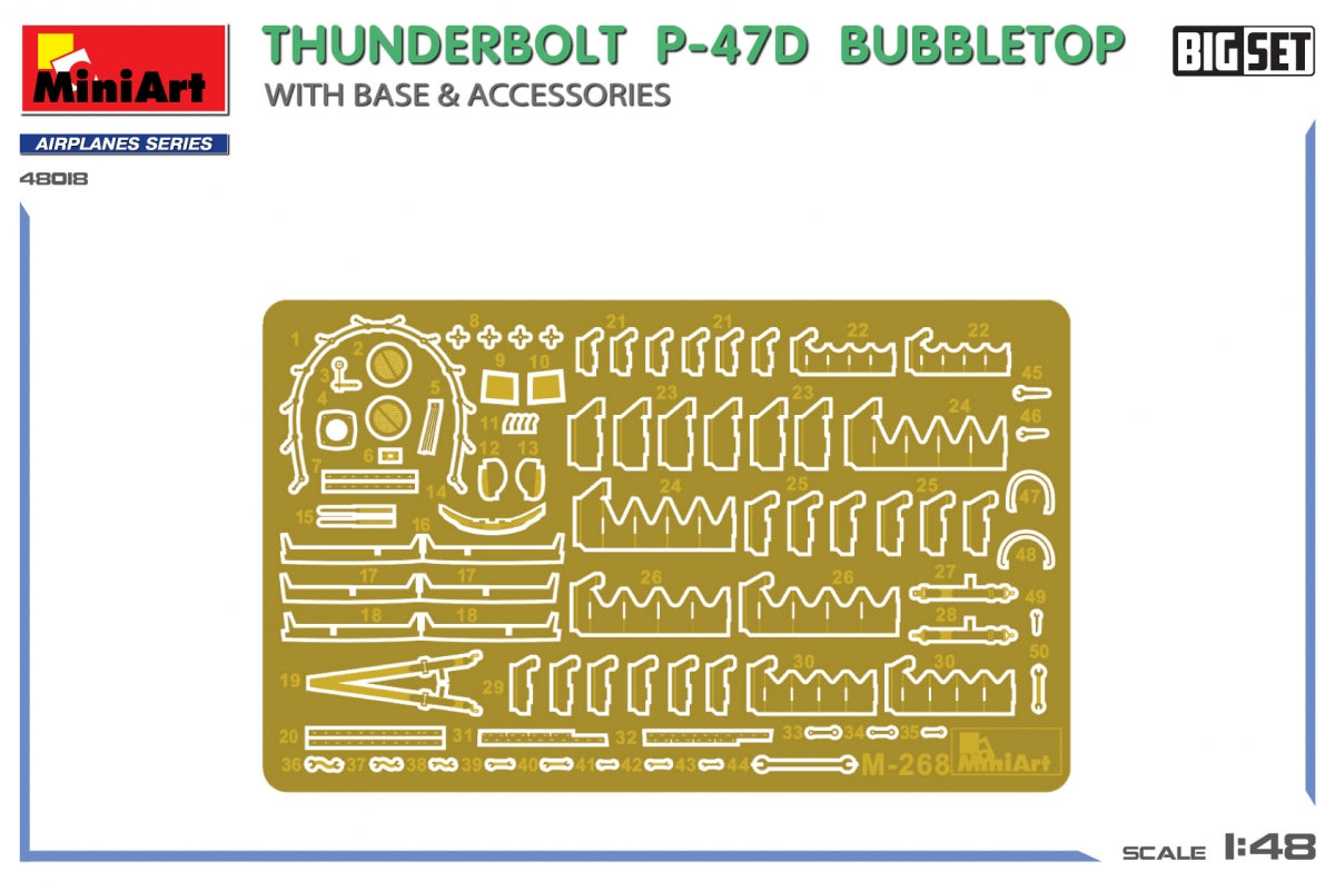 MiniArt 48018 THUNDERBOLT P-47D BUBBLETOP AVEC SOCLE ET ACCESSOIRES. GRAND ENSEMBLE 1/48  – image 6
