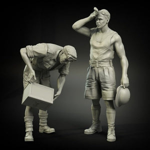 Panzer Art FI35-009 Soldats ravitailleurs britanniques du RAC en Afrique du Nord, ensemble au 1/35