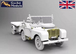 Gecko Models 35GM0076 Guerre de Corée Véhicule utilitaire britannique FV18001 Mk. 1 80 pouces 4x4 (première production) avec remorque Bantam de 10 quintaux 1/35 – imagen 3