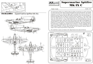 Maquette AZ AZ7391 Supermarine Spitfire Mk.IXc « As » (1/72) – Bild 3