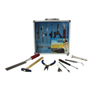 Coffret d&amp;#39;outils à main Modelcraft PTK1013 de 13 pièces pour modélisme ferroviaire et de loisirs créatifs