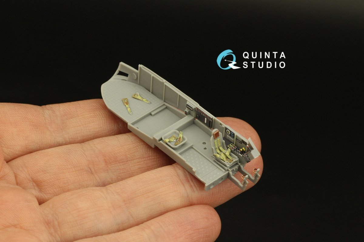 Intérieur imprimé en 3D et coloré sur papier décalcomanie Quinta Studio QD72052 Fw 189A (ICM) à l&amp;#39;échelle 1/72 – immagine 4
