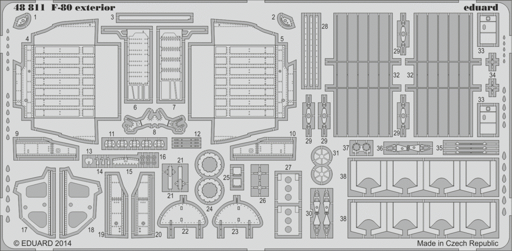 Eduard 48811 F-80 extérieur HOBBY BOSS 1/48