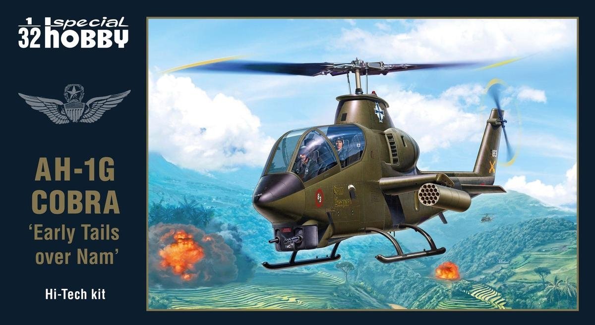 Kit de haute technologie Special Hobby 32082 AH-1G Cobra « Premiers vols au-dessus du Vietnam » au 1/32