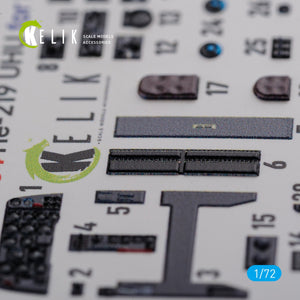 Décalcomanies 3D intérieures KELIK K72104 HE-219 UHU pour maquette Dragon au 1/72 – image 6
