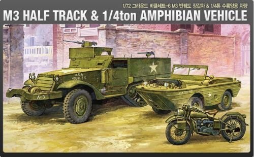 Academy 13408 M3 SEMI-TRACK ET VÉHICULE AMPHIBIEN 1/4 tonne (1/72)