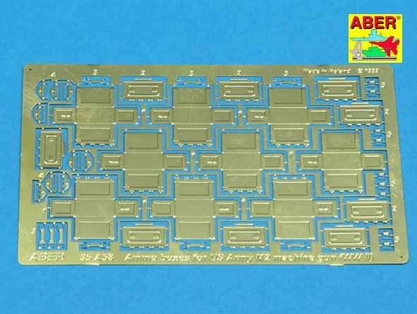 Boîtes de munitions Aber 35A058 pour Browning M2 (Seconde Guerre mondiale) (1/35)