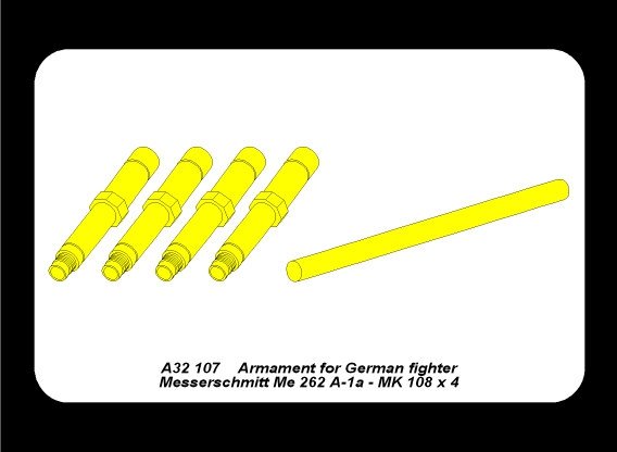 Aber A32107 Armement pour chasseur allemand Me 262 A-1a (1/32) – Bild 6