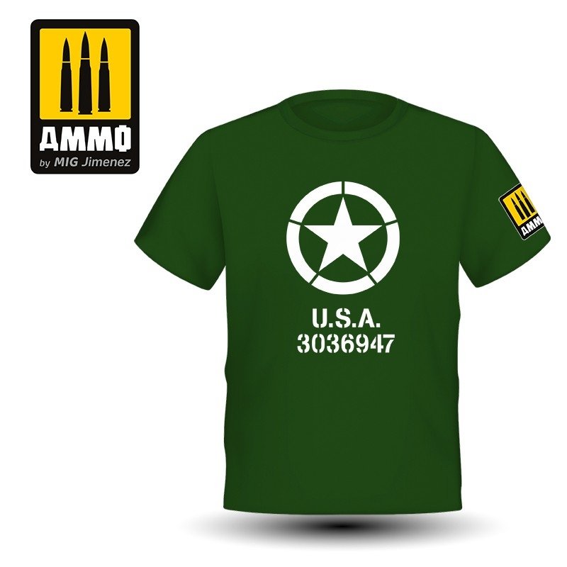 T-shirt AMMO of Mig Jimenez 8077XL - Étoile américaine (taille XL)