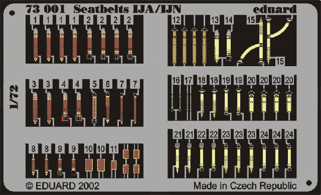 Eduard 73001 Ceintures de sécurité IJA/ IJN 1/72