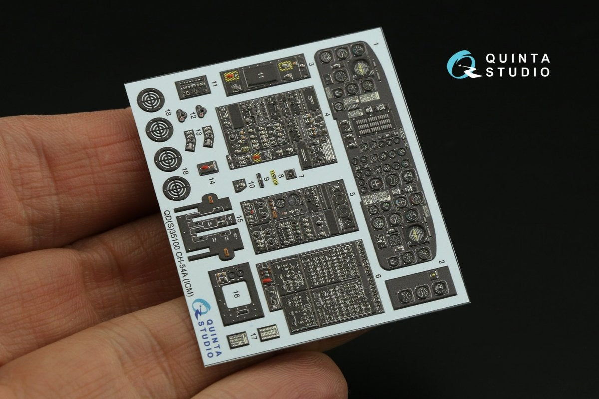 Intérieur imprimé en 3D et coloré sur papier décalcomanie (ICM) Quinta Studio QD35100 CH-54A 1/35 – image 10