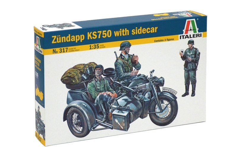 Italeri 0317 ZUNDAPP KS750 AVEC SIDECAR (1/35) – imagen 2