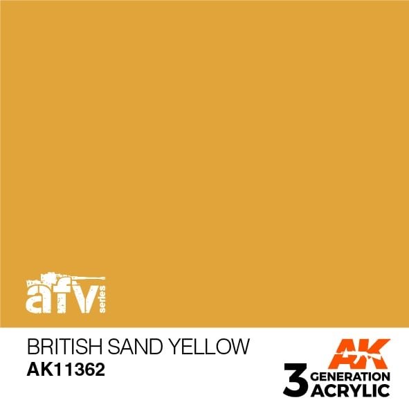 AK Interactive AK11362 Jaune sable britannique 17 ml