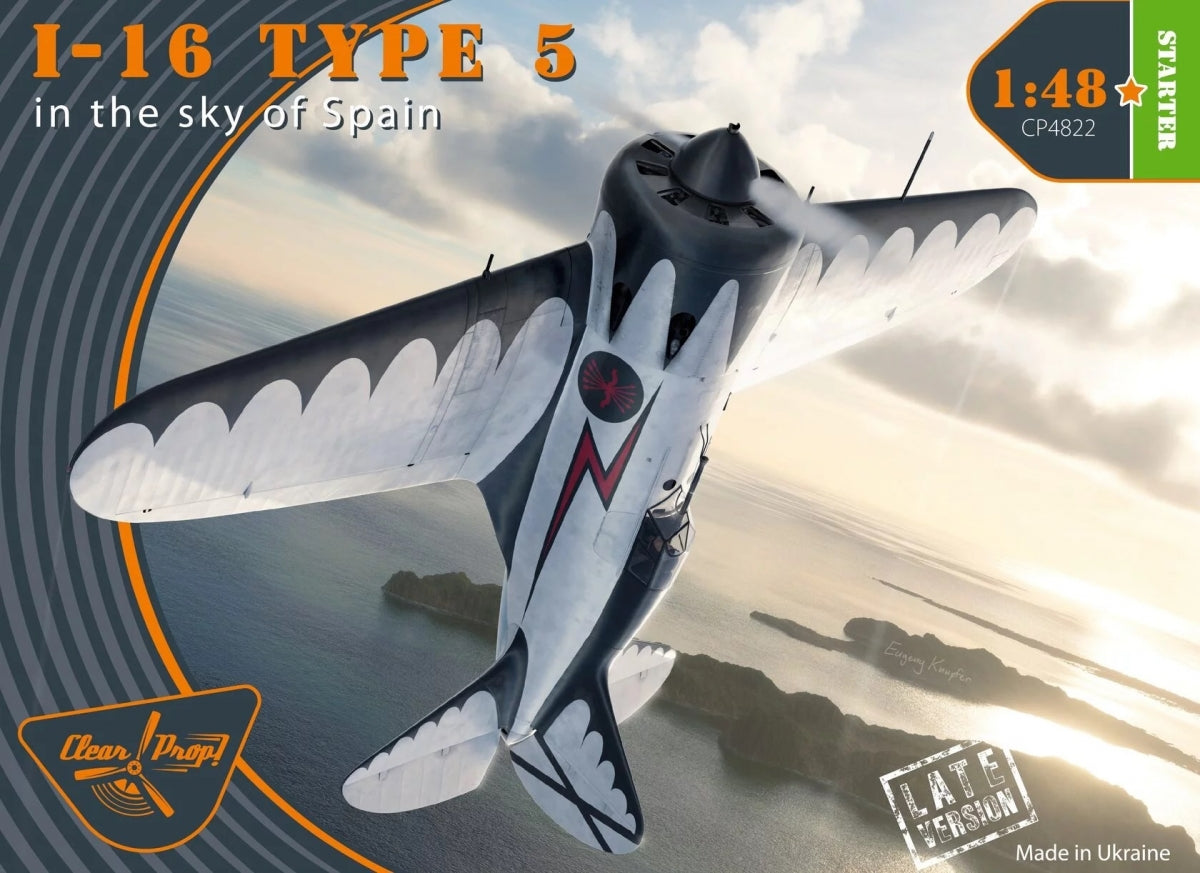 Clear Prop! CP4822 I-16 type 5 (version tardive du ciel espagnol) KIT DE DÉMARRAGE 1/48