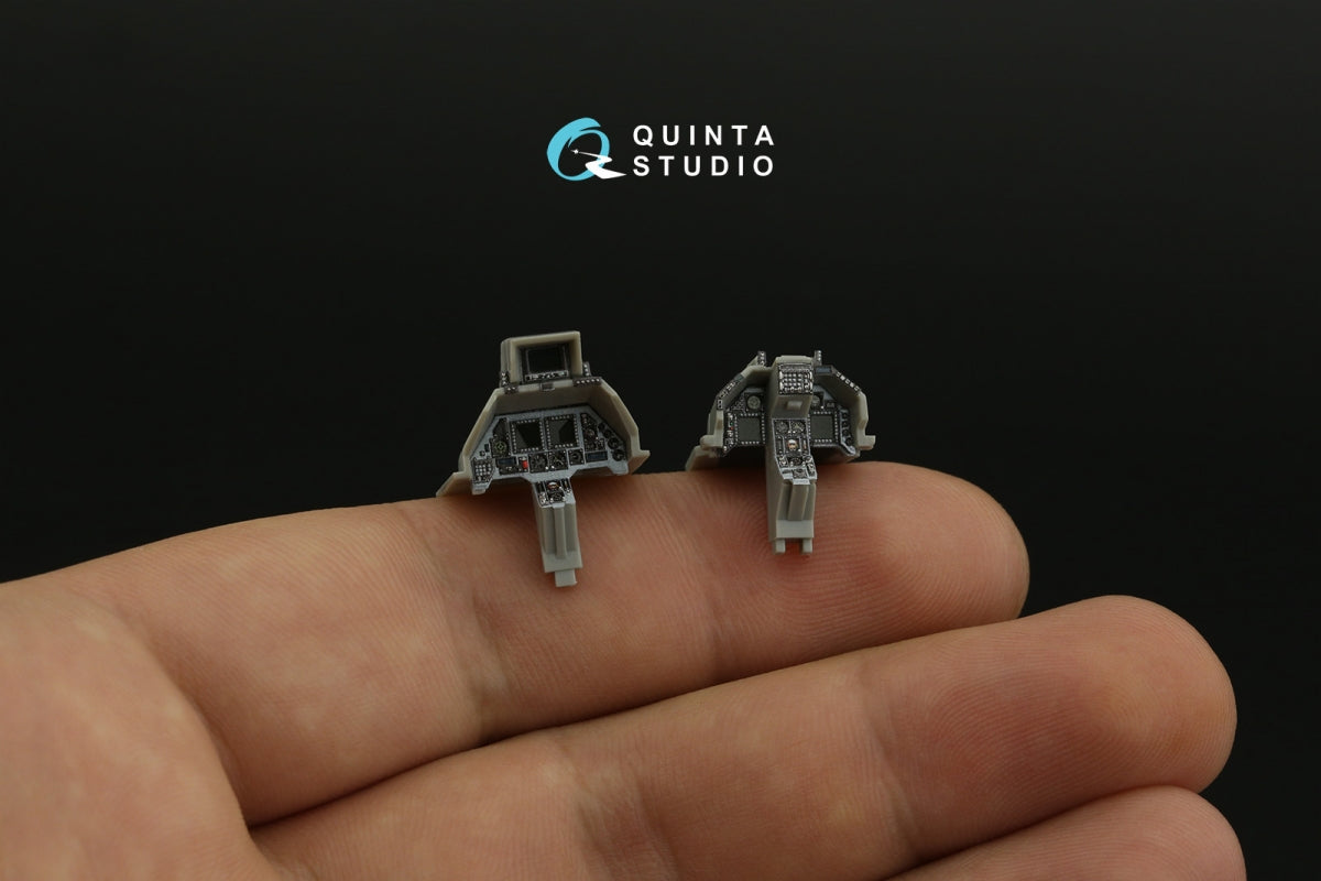 Intérieur imprimé en 3D et coloré sur papier décalcomanie (outil Kinetic 2022) pour le F-16D Block 50 de Quinta Studio QDS-48408 (petit modèle) à l&amp;#39;échelle 1/48 – immagine 8