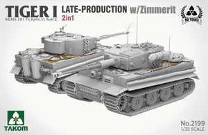 Takom 2199 Tiger I Production tardive avec zimmerit Sd.Kfz. 181 Pz.Kpfw. VIAusf. E (commande tardive/tardive) 1/35 – immagine 2