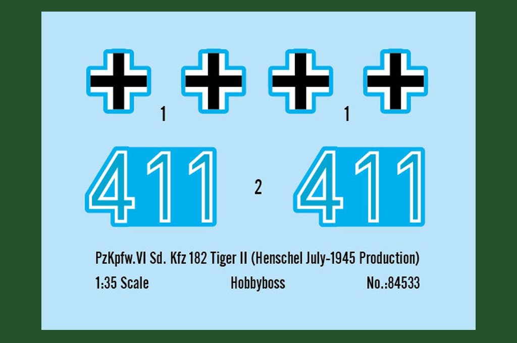 Hobby Boss 84533 Pz.Kpfw.VI Sd.Kfz.182 Tiger II (Production Henschel juillet 1945) (1/35) – imagen 6