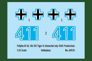 Hobby Boss 84533 Pz.Kpfw.VI Sd.Kfz.182 Tiger II (Production Henschel juillet 1945) (1/35) – imagen 6