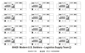 Trumpeter 00429 Soldats américains modernes, équipe de logistique et de ravitaillement, échelle 1/35 – immagine 2