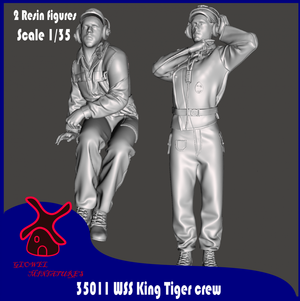 Glowel Miniatures 35011 WSS Équipage du King Tiger 1/35