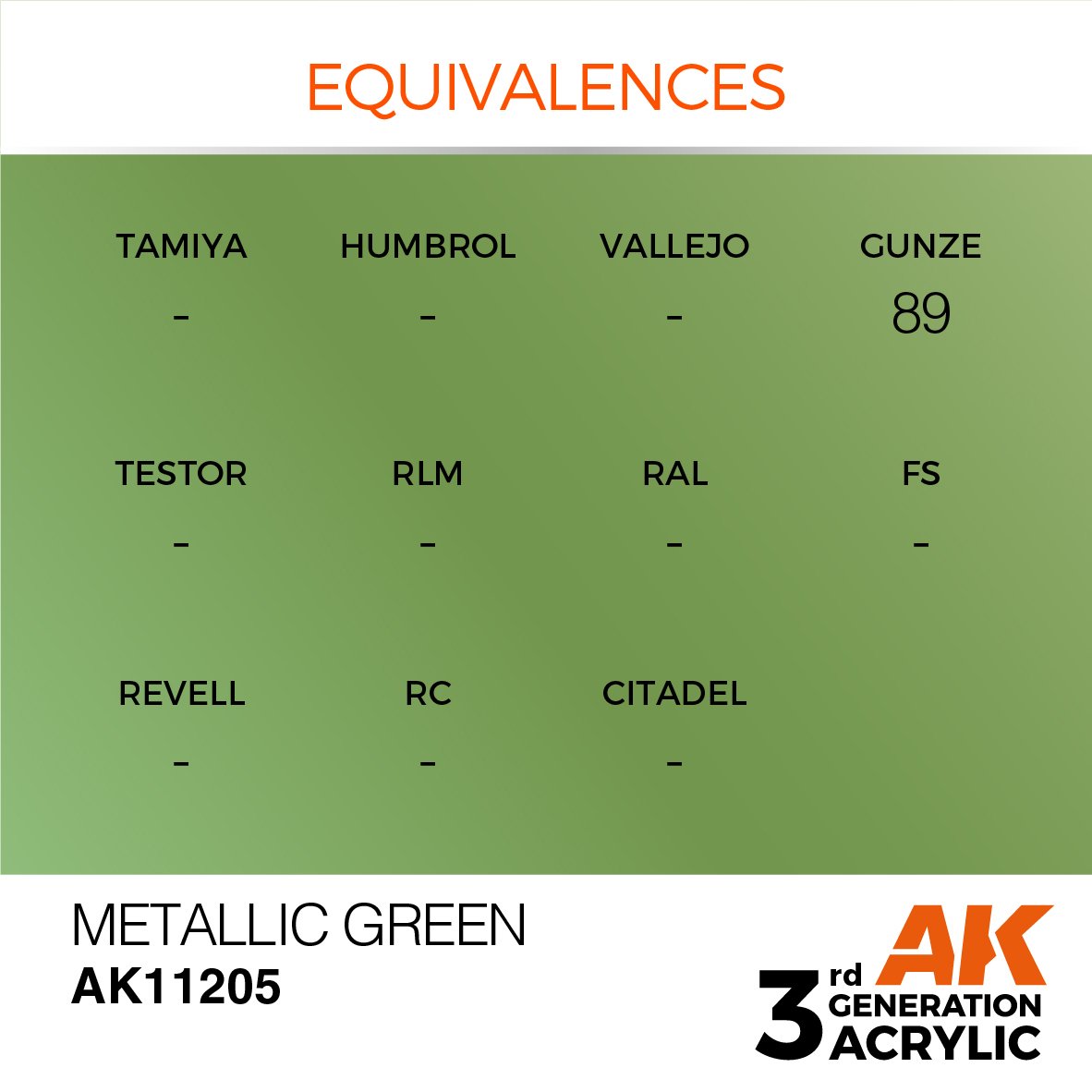 AK Interactive AK11205 VERT MÉTALLISÉ – 17 ml – imagen 3