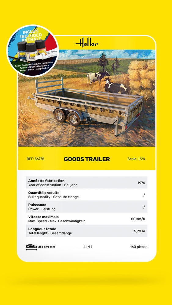 Kit de démarrage Heller 56778, remorque de marchandises 1/24 – Bild 5