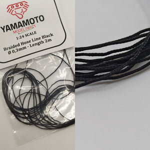 Tuyau tressé Yamamoto YMPTUN68 noir 0,3 mm 2 m 1/24
