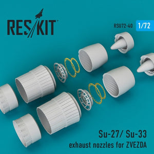 RESKIT RSU72-0040 Buses d&amp;#39;échappement Su-27/ Su-33 pour Zvezda 1/72