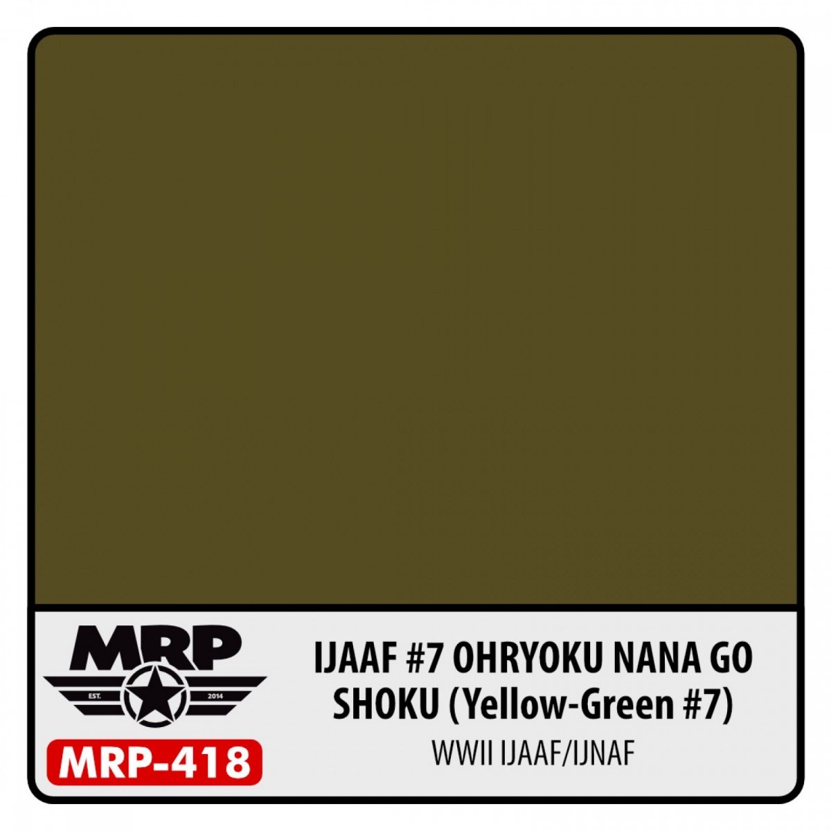 MR. Paint MRP-418 IJAAF n° 7 Ohryoku Nana Go Shoku (Jaune Vert n° 7) 30 ml
