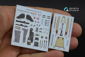 Intérieur imprimé en 3D et coloré sur papier décalcomanie (ICM) Quinta Studio QD32104 Fiat CR.42 1/32 – image 13
