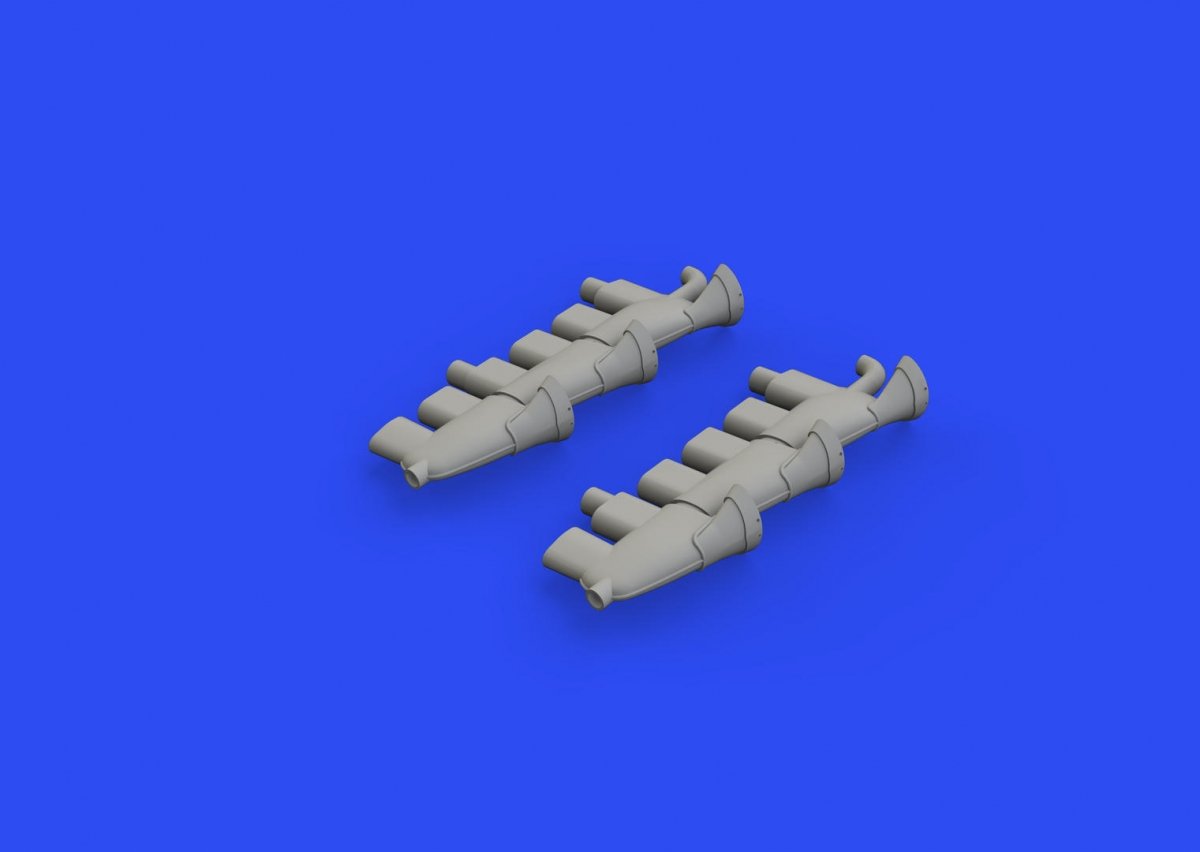 Eduard 672250 Pots d&amp;#39;échappement pour Spitfire Mk. Vc (Airfix 1/72)