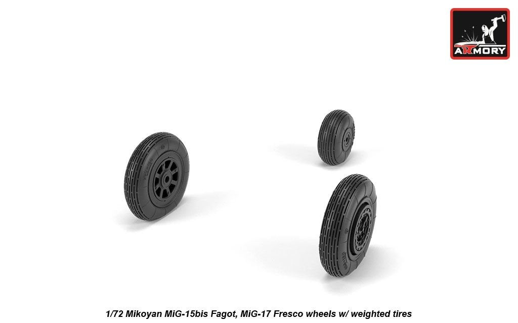 Armory Models AW72054 Mikoyan MiG-15bis Fagot (tardif) / MiG-17 Fresco roues avec pneus lestés 1/72 – Bild 4