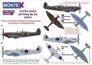 Montex K24096 SPITFIRE VIII pour AIRFIX 1/24