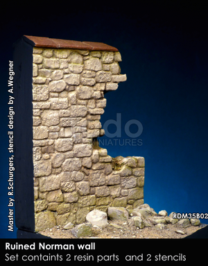 RADO Miniatures RDM35B02 Mur normand en ruine 1/35