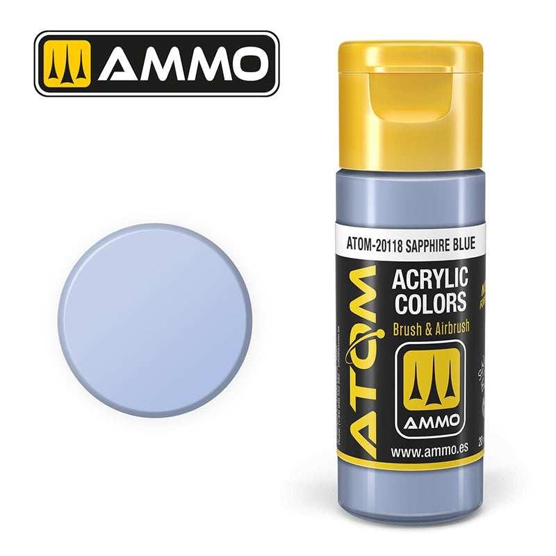Ampoil Mig Jimenez 20118 ATOM COLOR Bleu Saphir 20 ml 